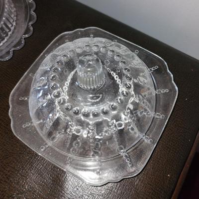Pair of vintage butter dishes.