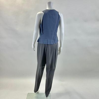 453 GIORGIO ARMANI Le Colleczioni Blue & Gray Vest with Pants