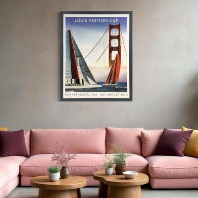 454 Large Signed LOUIS VUITTON CUP Razzia San Francisco July-August 2013 Lithograph