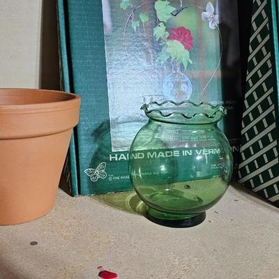 Assortment of Vases and three new handcrafted plant rooters