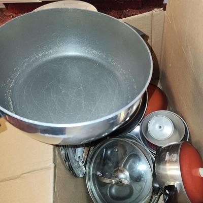 Box of pots and pans