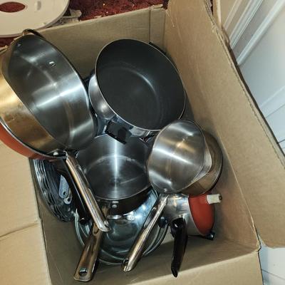 Box of pots and pans