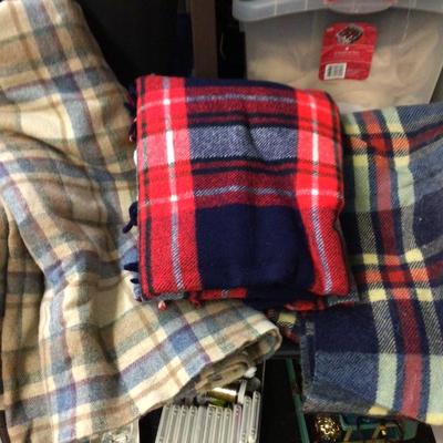 Troy Plaid Throw In Brand New Condition Two No Name Plain Throwes