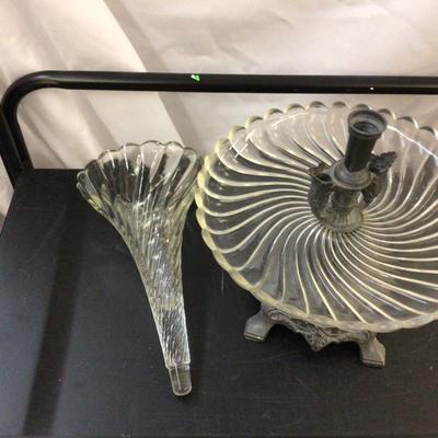 Glass Metal Serving Decore