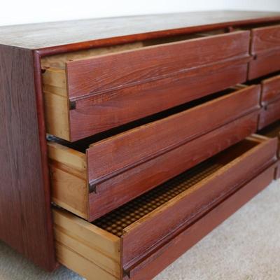 Mid-Century Six Drawer Dresser Credenza
