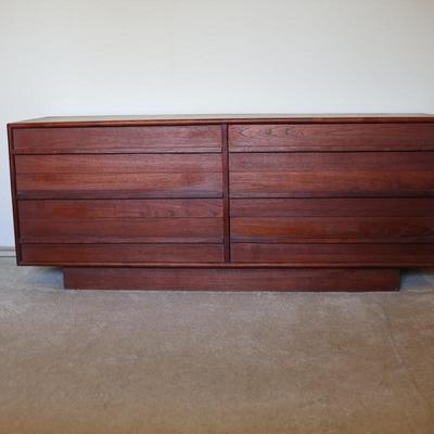 Mid-Century Six Drawer Dresser Credenza