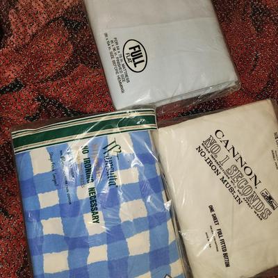 Vintage sheets still in packages.