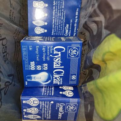 4 boxes light bulbs.