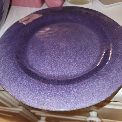 Purple plate and bowl