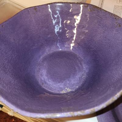 Purple plate and bowl