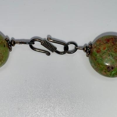 Vintage Native American Turquoise and Pawn Silver Necklace