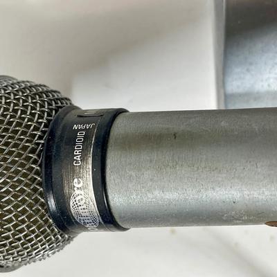 Vintage Philmore Cardioid Microphone and Ampex Tabletop Mic Stand