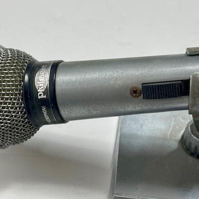 Vintage Philmore Cardioid Microphone and Ampex Tabletop Mic Stand