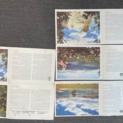 Lot of 5 1942 Standard Oil Folio "Buy War Bonds": Mt. Rushmore, Pyramid Lake, Mt. Timpanogos, and Mount Hood