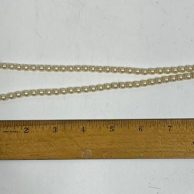 Vintage MAJORICA 8mm Pearl Necklace Choker 16'' Sterling Silver Clasp