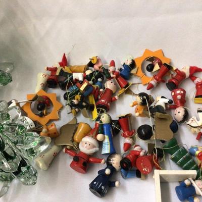 Glass and Pottery Christmas Trees and Wood Christmas Ornaments