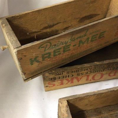 Wood Cheese Box Lot