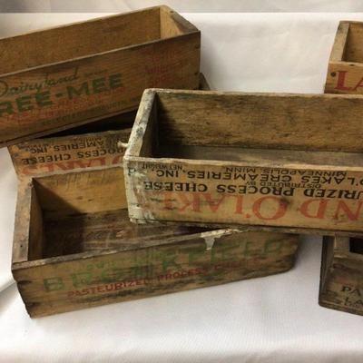 Wood Cheese Box Lot