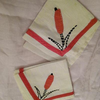 Vintage embroidered linens- pillowcases and lace tablecloth