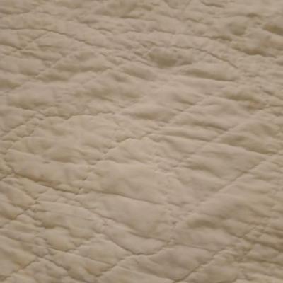 Vintage Handmade Applique Quilt, Orange "Garden Poppies"