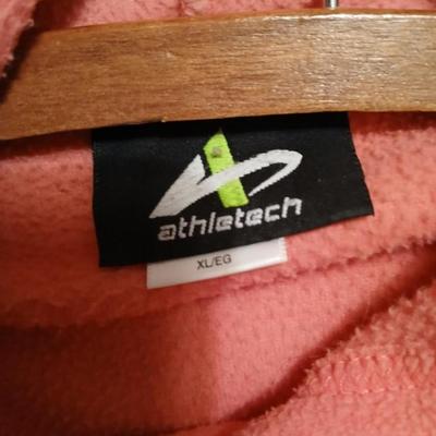 Two pink jackets - Izzy - A Athletic XL with stocking caps