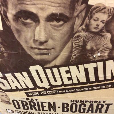 San Quentin Humphrey Bogart and Pat O Brien Movie Poster on Poster Board