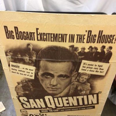 San Quentin Humphrey Bogart and Pat O Brien Movie Poster on Poster Board