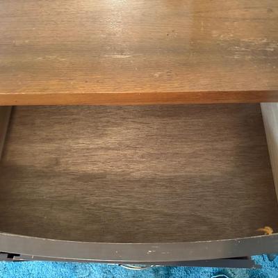 Vintage Bassett Solid Dresser with Original Mirror