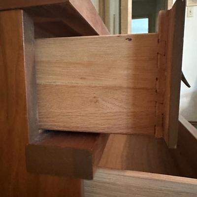 Vintage Bassett Solid Dresser with Original Mirror