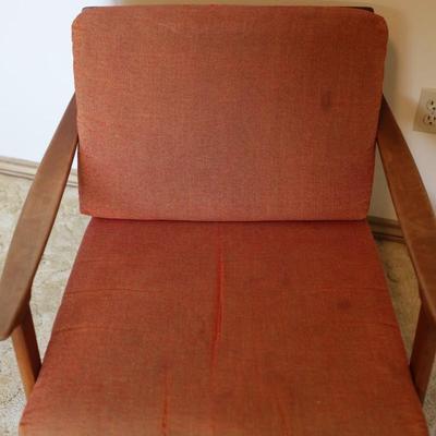 Vintage Mid Century Modern Lounge Chair with Cushions