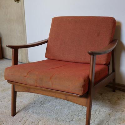 Vintage Mid Century Modern Lounge Chair with Cushions