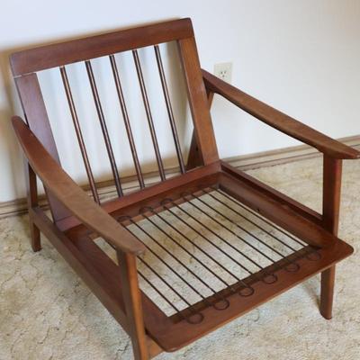 Vintage Mid Century Modern Lounge Chair with Cushions