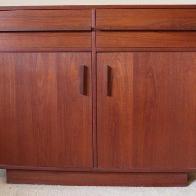 Danish Modern Cabinet with 2 Drawers