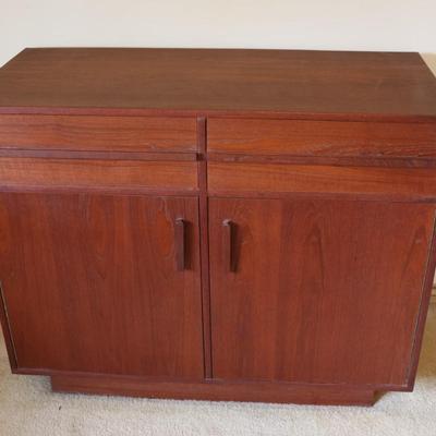 Danish Modern Cabinet with 2 Drawers