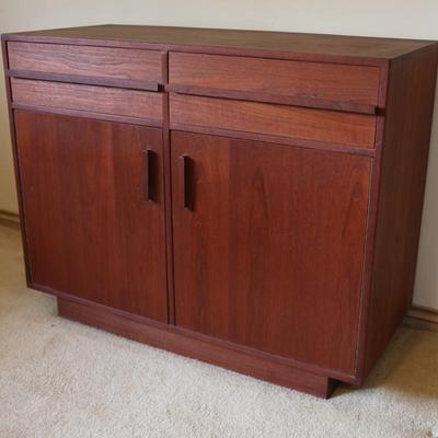 Danish Modern Cabinet with 2 Drawers