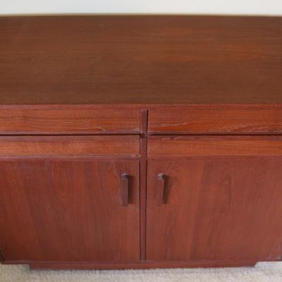Danish Modern Cabinet with 2 Drawers