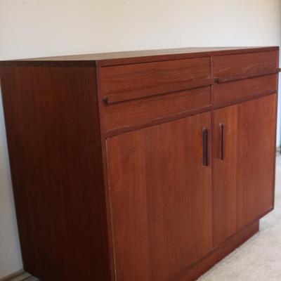 Danish Modern Cabinet with 2 Drawers