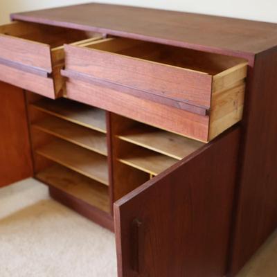 Danish Modern Cabinet with 2 Drawers