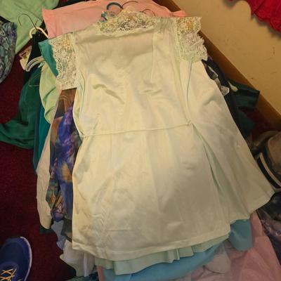 Blue and green clothes