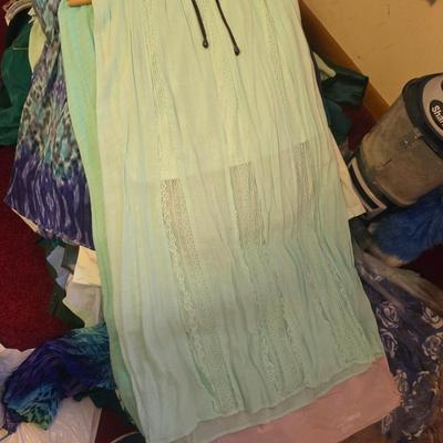 Blue and green clothes