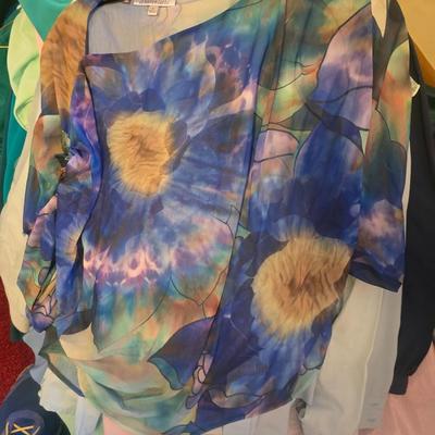 Blue and green clothes