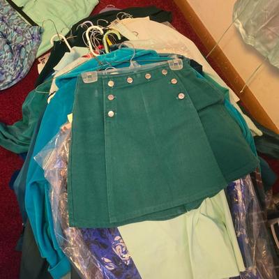 Blue and green clothes