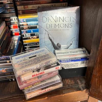 Big Lot DVDs + VHS, Casette Tapes