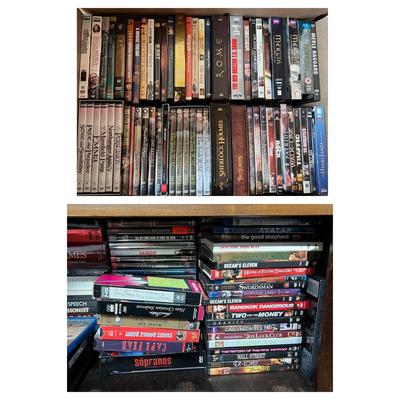 Big Lot DVDs + VHS, Casette Tapes