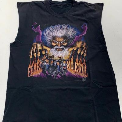 1992 Single-Stitch Harley-Davidson Tee Shirt - Fear No Evil