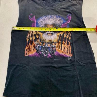 1992 Single-Stitch Harley-Davidson Tee Shirt - Fear No Evil