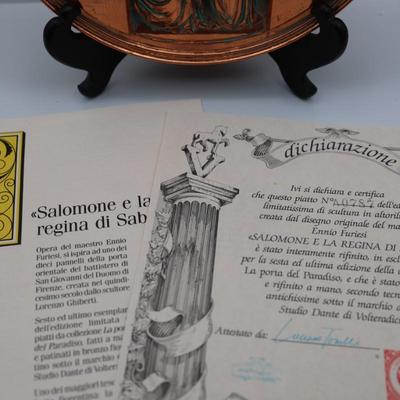 Italy Studio Dante Di Volteradici - Set of 6 Bronze Plates