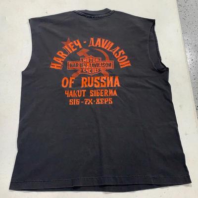 Ca 1990 Single-Stitch Harley-Davidson Tee Shirt - Russia