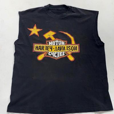 Ca 1990 Single-Stitch Harley-Davidson Tee Shirt - Russia