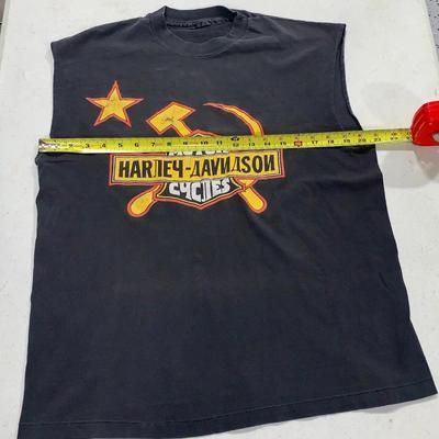 Ca 1990 Single-Stitch Harley-Davidson Tee Shirt - Russia